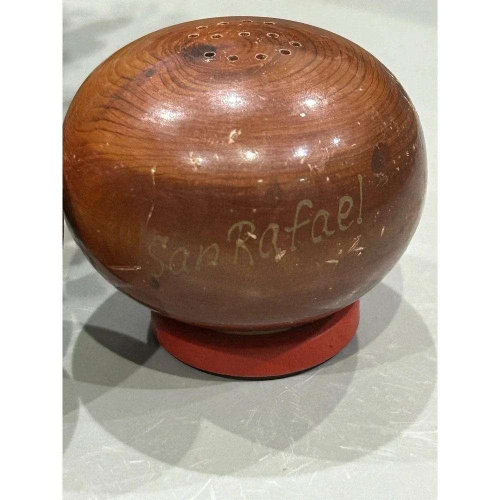 Vintage‎ California Redwood Wood Salt & Pepper Shakers 